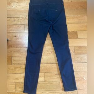 Dark blue jeans straight legs